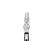 Round Diamond Pavé Bar Station Ring Set in Silver with Channel Setting
