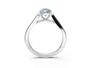 Pear-Shaped Engagement Ring Setting for a Fancy Blue Lab-Grown Diamond | White Gold - Design NV-24597