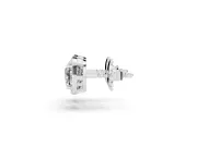 Cushion Cut Lab-Grown Diamond Beaded Halo Stud Earrings | Four Round Accents | Platinum