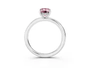 Emerald Cut Hidden Halo Ring Setting for a Fancy Pink Lab-Grown Diamond | White Gold