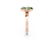 Marquise Knife-Edge Engagement Ring Setting for a Fancy Green Lab-Grown Diamond | Rose Gold