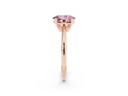 Oval Solitaire Engagement Ring Setting for a Fancy Pink Lab-Grown Diamond | Rose Gold