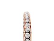 Round Diamond Classic Prong Eternity Band Set in Rose gold with Continuous Row