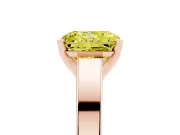 Radiant Cut Solitaire Engagement Ring Setting for a Fancy Yellow Lab-Grown Diamond | Rose Gold