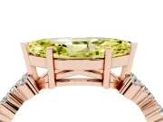 Marquise Scattered Accent Engagement Ring Setting for a Fancy Yellow Lab-Grown Diamond | Rose Gold
