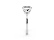 Radiant Cut Tapered Solitaire Engagement Ring Setting for a Black Center | Sterling Silver