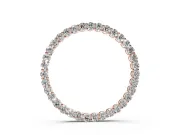 Round Lab-Grown Diamond Wide Eternity Circle Pendant Necklace | Prong Set | Rose Gold