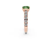 Princess Cut Engagement Ring Setting for a Fancy Green Lab-Grown Diamond | Rose Gold - Design NV-24643