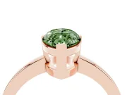 Marquise Tab Prong Solitaire Engagement Ring Setting for a Fancy Green Lab-Grown Diamond | Rose Gold