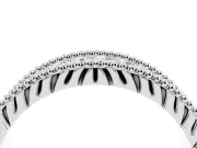 Round Diamond Pavé Eternity Band Set in Silver with Bead Prong Setting