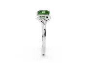 Princess Cut Leaf Bypass Solitaire Engagement Ring Setting for a Fancy Green Lab-Grown Diamond | Platinum