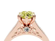 Marquise Channel Engagement Ring Setting for a Fancy Yellow Lab-Grown Diamond | Rose Gold - Design NV-24671
