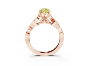 Marquise Vine Engagement Ring Setting for a Fancy Yellow Lab-Grown Diamond | Rose Gold