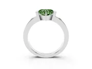 Heart-Shaped Tension Style Engagement Ring Setting for a Fancy Green Lab-Grown Diamond | Sterling Silver