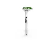 Fancy Green Pear Cut Diamond Solitaire Engagement Ring Set in Platinum with Prong Setting on a Classic Band