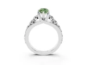 Marquise Graduated Engagement Ring Setting for a Fancy Green Lab-Grown Diamond | Platinum