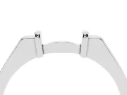 Knot Twist Plain Band Set in Platinum with Center Knot