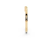 Notched Contour Wedding Band | Squared Collars and Wavy Bridge | Yellow Gold
