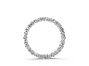 Round Lab-Grown Diamond Small Eternity Circle Pendant Necklace | Prong Set | White Gold