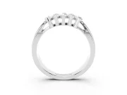 Five-Stone Marquise Diamond Split Shank Ring Set in Platinum with Shared Prong Setting