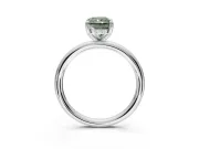 Radiant Cut Hidden Halo Ring Setting for a Fancy Green Lab-Grown Diamond | White Gold
