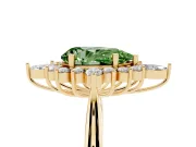 Pear-Shaped Engagement Ring Setting for a Fancy Green Lab-Grown Diamond | Yellow Gold - Design NV-24790