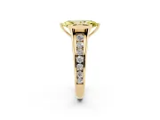 Marquise Half Bezel Engagement Ring Setting for a Fancy Yellow Lab-Grown Diamond | Yellow Gold