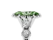 Marquise Floral Engagement Ring Setting for a Fancy Green Lab-Grown Diamond | Petal Frame | Platinum