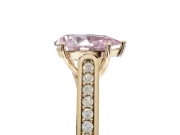 Pear-Shaped Engagement Ring Setting for a Fancy Pink Lab-Grown Diamond | Yellow Gold - Design NV-24597