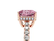 Radiant Cut Engagement Ring Setting for a Fancy Pink Lab-Grown Diamond | Rose Gold - Design NV-24649