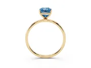 Radiant Cut Engagement Ring Setting for a Fancy Blue Lab-Grown Diamond | Yellow Gold - Design NV-24609