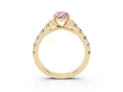 Pear-Shaped Engagement Ring Setting for a Fancy Pink Lab-Grown Diamond | Yellow Gold - Design NV-24643