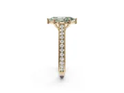 Marquise Vintage Engagement Ring Setting for a Fancy Green Lab-Grown Diamond | Yellow Gold - Design NV-24644