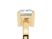 Princess Cut Solitaire Engagement Ring Setting | Flat Tab Prongs | Yellow Gold