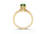 Radiant Cut Engagement Ring Setting for a Fancy Green Lab-Grown Diamond | Yellow Gold - Design NV-24888