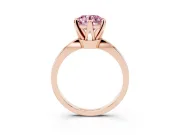 Round Tapered Solitaire Engagement Ring Setting for a Fancy Pink Lab-Grown Diamond | Claw Prong Head | Rose Gold