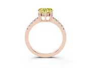 Heart-Shaped Engagement Ring Setting for a Fancy Yellow Lab-Grown Diamond | Rose Gold - Design NV-24649