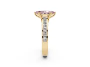 Marquise Channel Engagement Ring Setting for a Fancy Pink Lab-Grown Diamond | Yellow Gold - Design NV-24671