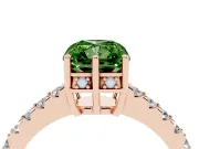 Radiant Cut Engagement Ring Setting for a Fancy Green Lab-Grown Diamond | Rose Gold - Design NV-24649