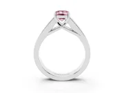 Emerald Cut Channel-Set Engagement Ring Setting for a Fancy Pink Lab-Grown Diamond | Platinum
