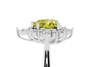 Heart-Shaped Engagement Ring Setting for a Fancy Yellow Lab-Grown Diamond | White Gold - Design NV-24790
