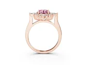 Round Engagement Ring Setting for a Fancy Pink Lab-Grown Diamond | Rose Gold - Design NV-24790