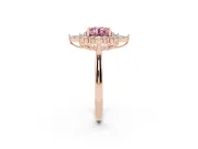 Round Engagement Ring Setting for a Fancy Pink Lab-Grown Diamond | Rose Gold - Design NV-24790