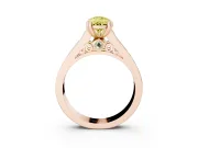 Pear-Shaped Channel Engagement Ring Setting for a Fancy Yellow Lab-Grown Diamond | Rose Gold - Design NV-24671