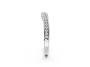 Round Lab-Grown Diamond Contoured Pavé Wedding Band | Smooth Polished Edges | Platinum
