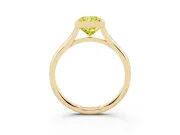 Radiant Cut Bezel Engagement Ring Setting for a Fancy Yellow Lab-Grown Diamond | Yellow Gold