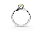 Pear-Shaped Double Claw Solitaire Engagement Ring Setting for a Fancy Yellow Lab-Grown Diamond | Platinum