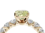 Cushion Cut Engagement Ring Setting for a Fancy Yellow Lab-Grown Diamond | Yellow Gold - Design NV-24455