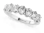 Oval Lab-Grown Diamond Half Eternity Band | Shared Prongs | Platinum