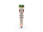 Princess Cut Engagement Ring Setting for a Fancy Green Lab-Grown Diamond | Rose Gold - Design NV-24645